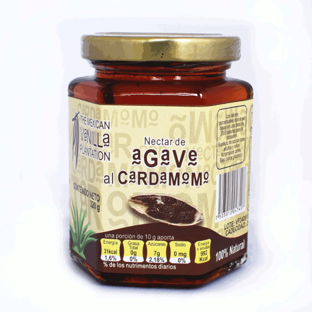 Agave syrup with cardamom